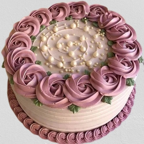 Pink Rosette Cake